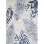 KAS - KAS Stella 6266 Ivory/Navy Fauna Area Rug, 7'10"x10'10" - Beautiful florals, leaves and trendy transitional watercolor rugs best describe our machine woven Stella Collection. These rugs were made to look great in each and every home. With an easy color palette and beautiful designs Stella makes decorate a breeze. Made in Turkey with a 1/2" pile height of 100% Polypropelene.