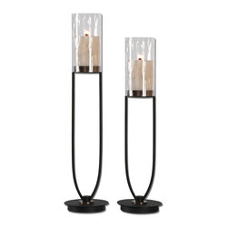 Uttermost - Uttermost Durga Iron Work Candleholders, Set of 2 - Candleholders