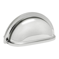 Cosmas - Cosmas 4310 Cabinet Bin Cup Pull, 3" Hole Centers, Set of 5, Polished Chrome - Cabinet And Drawer Handle Pulls