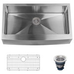 Miseno - Miseno MSS3620F Farmhouse 36" Single Basin Stainless Steel - 16 Gauge Stainless - Product Features: