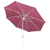 11' Aluminum Umbrella Collar Tilt Matted White, Hot Pink