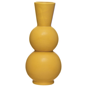 Stoneware Vase, Mustard