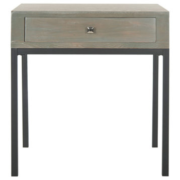 Gladys End Table With Storage Drawer Ash Gray