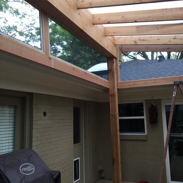 High side of porch is raised to optimize air flow for cooling breezes