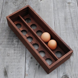 COUNTERTOP EGG TRAY: WALNUT - Kitchen Products