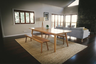 Rectangular Dining Table with Bench Seats