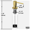 VIGO Kitchen Soap Dispenser, Chrome, Matte Brushed Gold