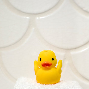 Jillian Harris: Handmade Fish Scale Tile with Crazing