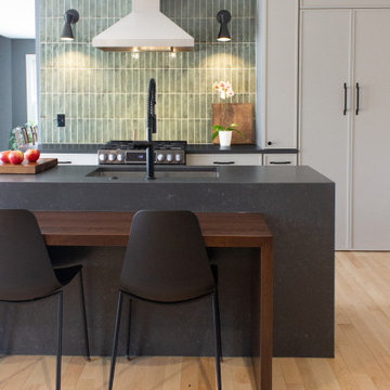 Mixed Materials and Added Functionality for a Mid-Century Modern Remodel