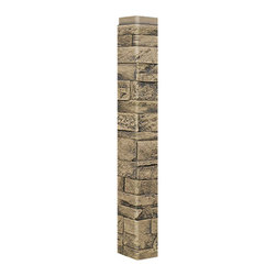 136-CT2-DURANGO VENEER STACKED STONE OUTSIDE CORNER - 48"H X 3 &frac12;" W X 1 &frac12;"D - Wall Panels