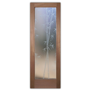Front Door - Bamboo Shoots - Mahogany - 36" x 84" - Book/Slab Door