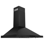 ZLINE Kitchen and Bath - ZLINE 36" Convertible Vent Wall Range Hood in Black Stainless Steel - The ZLINE BSKBN-36 is a 36 in. professional wall mount stainless steel range hood with a modern design and built-to-last quality, making it a great addition to any kitchen. This hood's high-performance, 400 CFM 4-speed motor will provide all the power you need to quietly and efficiently ventilate your stove while cooking. With its classic 430 grade black stainless steel, this range hood contains rust, temperature, and corrosion-resistant properties to ensure a durable vent hood that will last for years to come. Enjoy modern features, including built-in LED lighting for an illuminated culinary experience and dishwasher-safe stainless steel baffle filters for easy clean-up. This wall mount range hood has a convertible vent, so you can have a luxury range hood whether you need a ducted or ductless option. Enjoy easy installation and an easy recirculating conversion process. Experience Attainable Luxury - in the heart of your home, with a ZLINE range hood. ZLINE Kitchen and Bath stands by all products with its manufacturer parts warranty. The BSKBN-36 ships next business day when in stock.