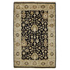 Weave & Wander Haverly Luxury Hand Knot Wool Rug, Black/Gold, 5'6"x8'6"