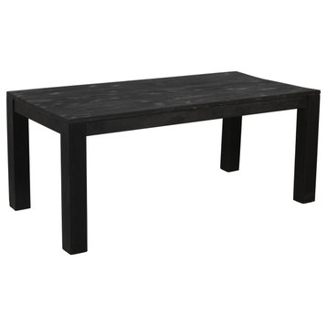Fernious 72" Dining Table, Dark Gray Finish on Mango Solid Wood