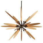 Troy Lighting - Troy Dragonfly 10-Light Pendant, Bronze With Satin Leaf, Medium - This Dragonfly 10-Light Pendant from Troy Lighting has a finish of Bronze With Satin Leaf and fits in well with any Traditional Style decor.