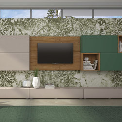 Italian Wall Unit Velvet 115 by Artigian Mobili - $3,599.00 - Entertainment Centers And Tv Stands