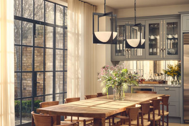 Design ideas for a rustic dining room in London.