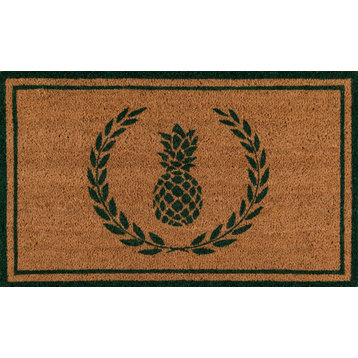 Erin Gates by Momeni Park Pineapple Green Hand Woven Natural Coir Doormat
