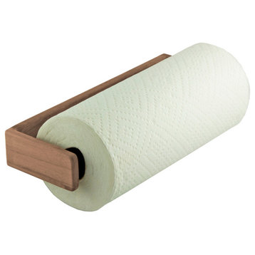 Teak Paper Towel Holder Wall Mount