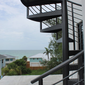 Custom Aluminum Spiral Staircase Installation - Englewood, FL