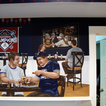 University of Arizona Sports Bar themed Mural by Tom Taylor of Wow Effects