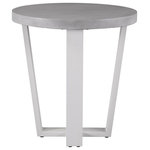 Universal Furniture - Universal Furniture Coastal Living Outdoor South Beach Patio Table - Complement outdoor sofas and side chairs with the South Beach Patio Table, a two-toned stunner built with a rounded concrete top supported by a white aluminum base.