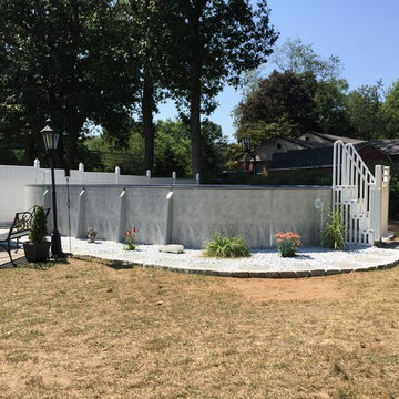 16 x 28 x 52 Above Ground Radiant Pool with built in steps