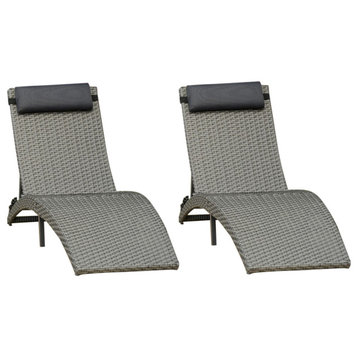 Atlantic Miami Folding Exclusive Chaise Lounger, Set of 2