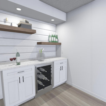 Basement Bar 3D Rendering