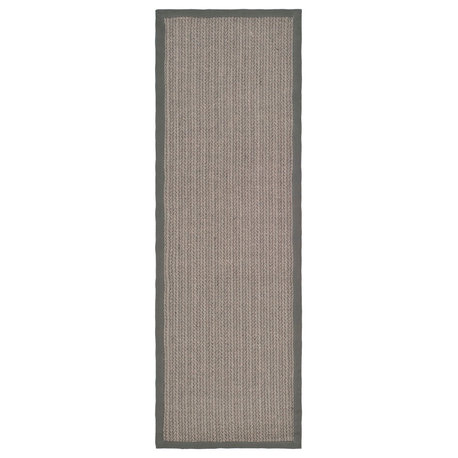 Safavieh Natural Fibers 400 NF444A 2'6"x6' Gray/Brown/Lime Rug