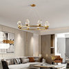 Circle/Rectangle Diamond Crystal Hanging Chandelier for living room, bedroom, Ring23,6"