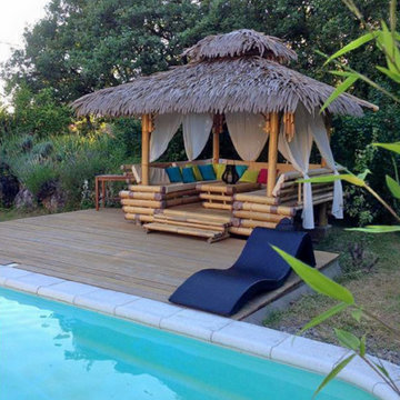 Gazebo bambou, paillote en bambou