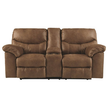 Signature Design by Ashley Boxberg Reclining Loveseat with Console in Bark