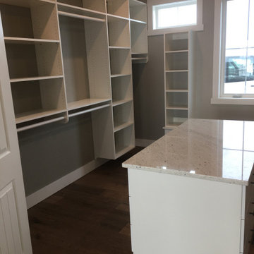 Master closet in white