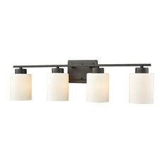 Summit Place 4-Light For The Bath In Oil Rubbed Bronze With Opal White Glass