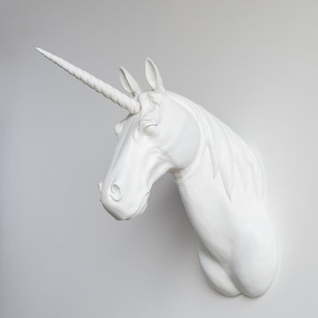 XL Unicorn Head Wall Mount, White