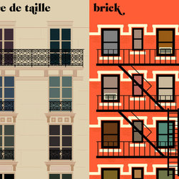 La Façade Stretched Canvas by Paris vs NYC - Artwork