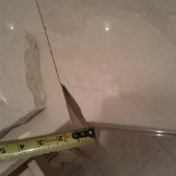 Marble Repair Before - Kitchen Countertops