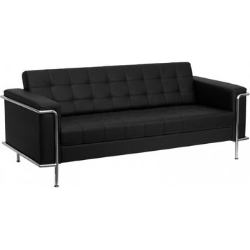 Flash Furniture Black Bonded Leather Sofa