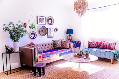 Living room - eclectic enclosed living room idea in Los Angeles