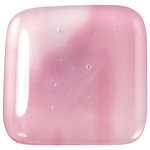 Glass Storm Studios - Pink Carnation Handmade Knob - Knobs measure approximately 1.25" square and pulls measure approximately .75" x 4.25" with a 3" center to center. Hardware has a brushed nickel finish and uses a standard 8-32 screw.
