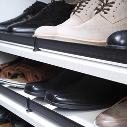 Tilted Shoe Shelves with Fence - Products