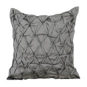 Gray Decorative Euro shams 26"x26" Silk, Between Spaces