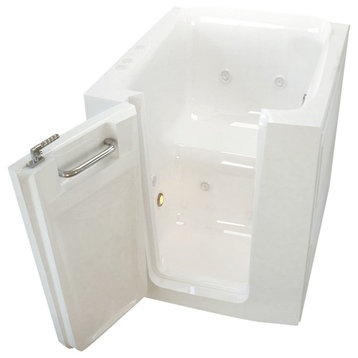 MediTub Walk-In 32 x 38 Left Door White Whirlpool Jetted Walk-In Bathtub