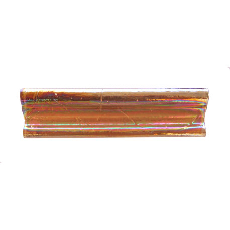 Atmosphere 2 in x 8 in 100% Recycled Glass Bullnose Trim in Iridescent Citrine