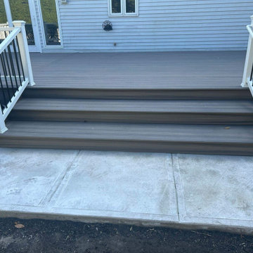 Trex Enhance Rocky Harbor Flooring With Trex Select Railing Demo & Rebuild