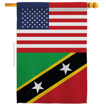 Saint Kitts & Nevis US Friendship of the World Nationality House Flag