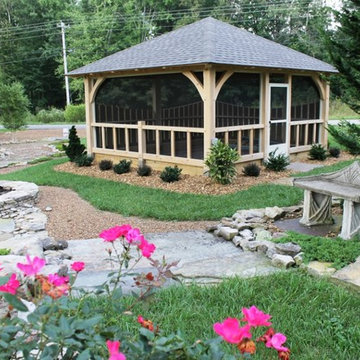 Screened In Heavy Timber Pavilion in East Tennessee