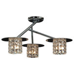 Access Lighting - Prizm, Semi Flush, Halogen, Chrome Finish With Clear Crystal Shade - SKU: 23924-CH/CCL
