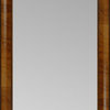 17"x66" Custom Framed Mirror, Light Brown